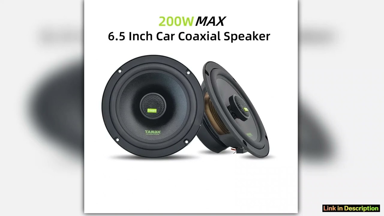 200W Car Audio Accessories Coaxial Speaker Audio 65 Inch Midrange Bass Speaker 4 Ohms Full