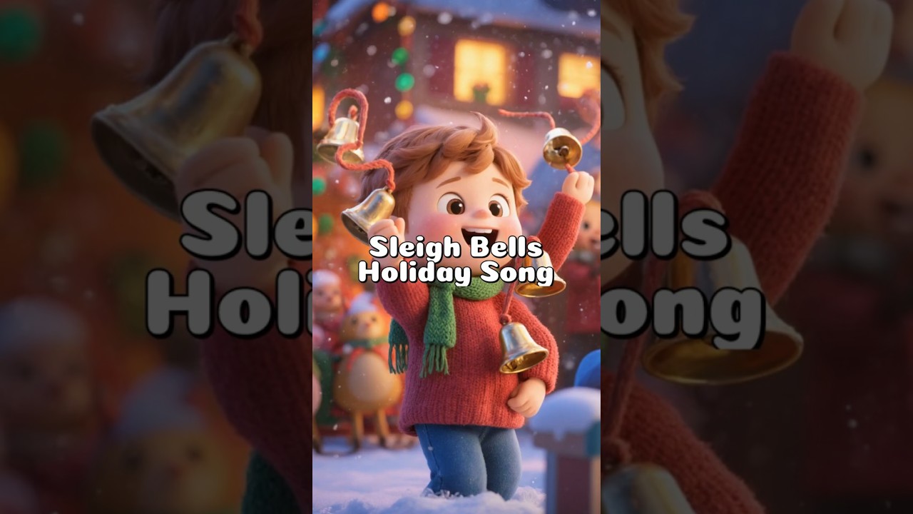 Sleigh Bells Holiday Song 🔔  Fun Christmas Kids Music & Cartoon Dance