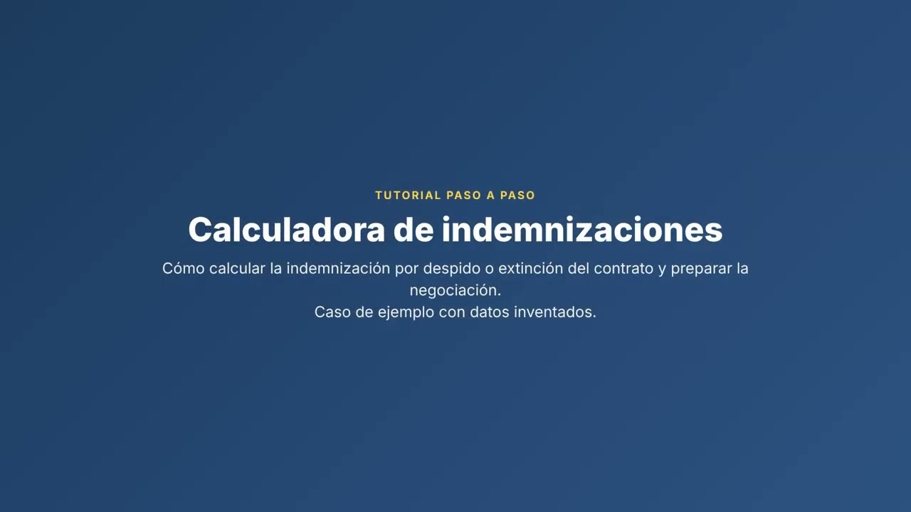 Calculadora de indemnizaciones