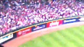 Cardinals vs Braves - NL Wild Card Game 10-5-12. Fans throw trash on field after controversial call.