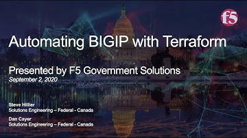 Wednesday Webinars: 2020-09-02 Automating BIGIP with Terraform Intro
