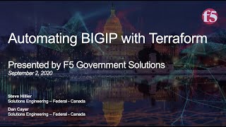 Wednesday Webinars: 2020-09-02 Automating BIGIP with Terraform Intro