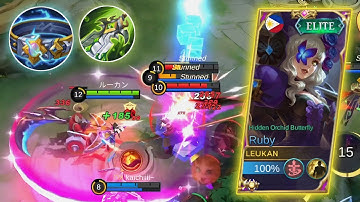 UNKILLABLE HIGH BURST DAMAGE RUBY!!🔥RUBY BEST BUILD 2023