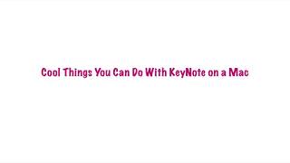 Online Music Teachers Tip #3 - Using KeyNote to Animate Text