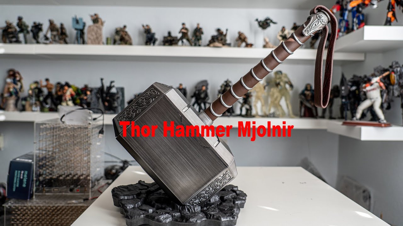 Thor Hammer Mjolnir replica 1:1 scale with base 
