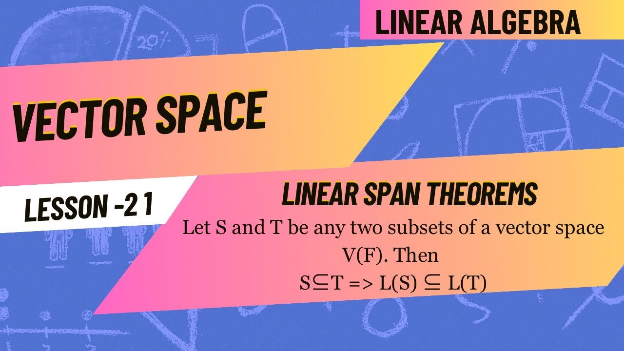 If S is the subset of T, then prove that linear span of S is the subset of linear span of T