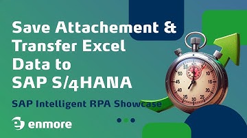 QuickFix | Save Attachement, Transfer Excel Data to SAP S/4HANA | SAP Intelligent RPA Showcase