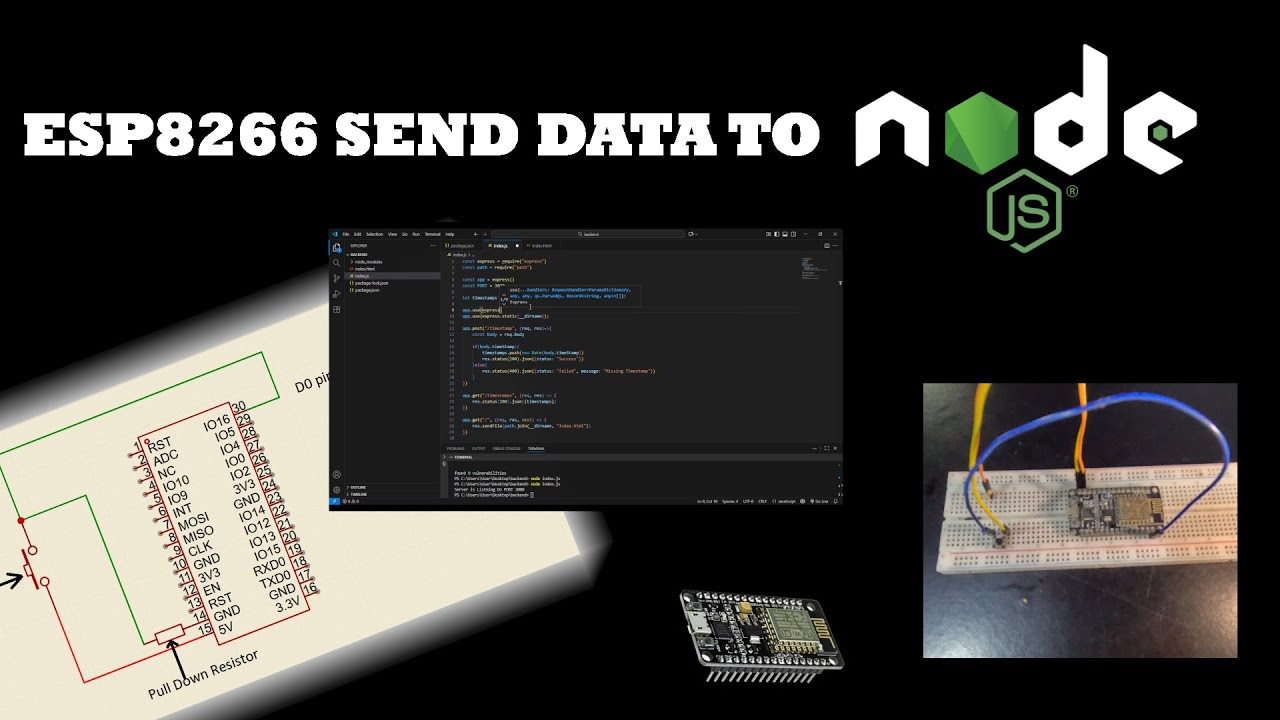 ESP8266 + Custom Backend | Node.js Build from Scratch | Real Time IoT ...