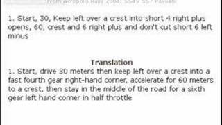 Rally Pace Notes Explained