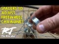 Single speed bike build  use spacers behind freewheel to adjust chainline