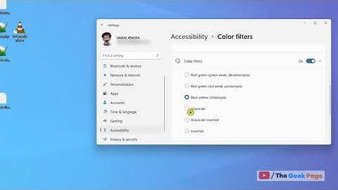 How to enable Color filters in Windows 11