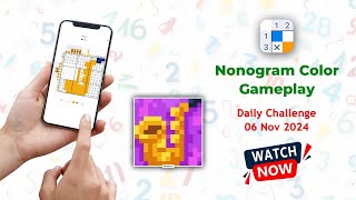 Nonogram Color Logic Puzzle Game | Daily Challenge 06 Nov 2024 #gameplay #saxophone screenshot 5