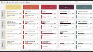 Business Implementation Status Report with Search Bar using MS Excel