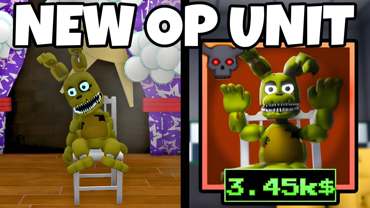I Got the NEW OP PLUSHTRAP Unit in Roblox Five Nights TD 2 (FNTD 2)