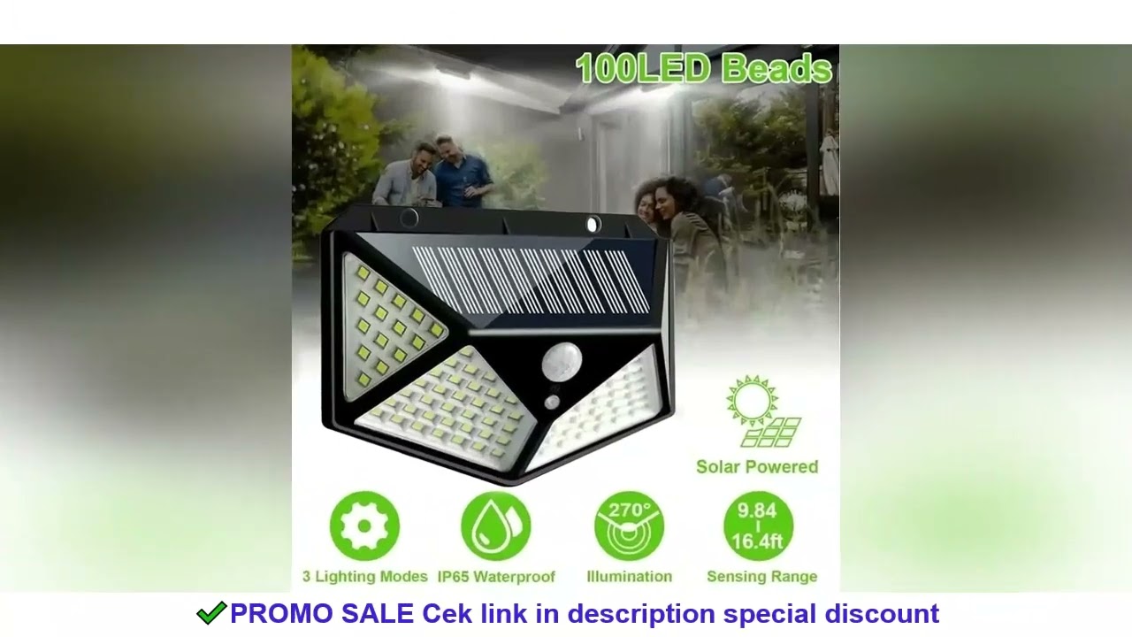 1/2/4/6Pcs 100 LED Wall Lights Outdoor Solar Lamp PIR Motion Sensor Solar Powered Sunlight Street Li
