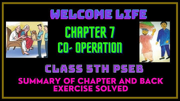 |Class 5th|WELCOME LIFE|PSEB|CHAPTER 7 [CO-OPERATION]