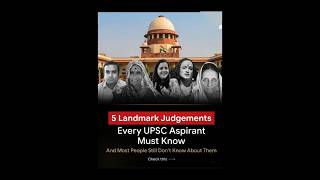 5 LANDMARK JUDGEMENTS EVERY UPSC ASPIRANT MUST KNOW PART 2!!#upsc#caselaw#law #shorts