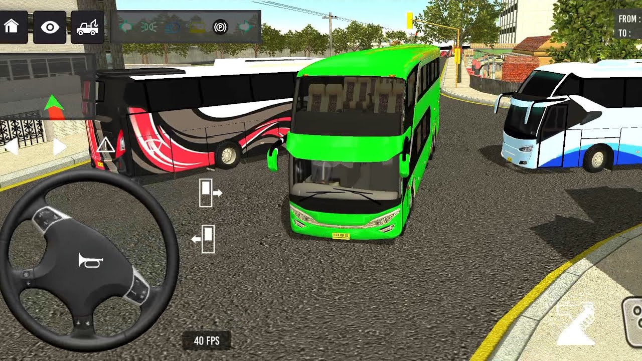 Euro Bus Driving Game Public Transportation 2024 -  Indonesia Bus Simulator Android Gameplay 