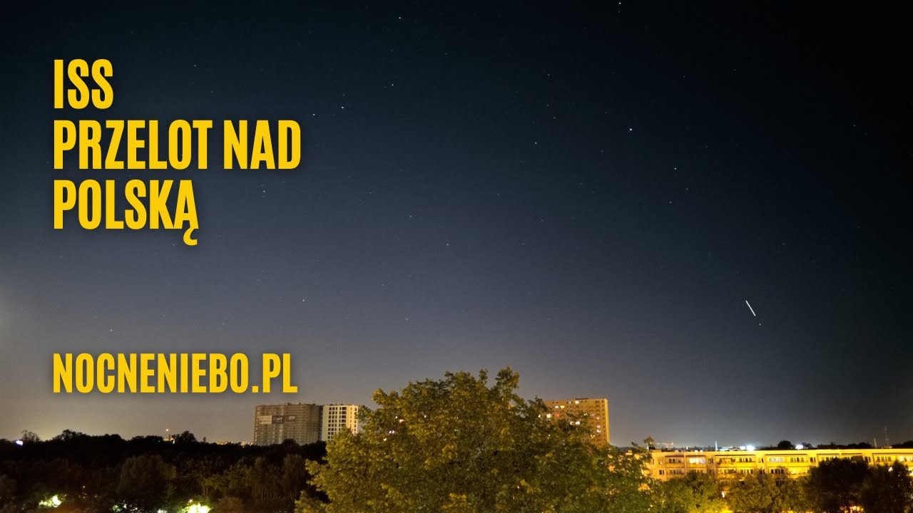 Полет МКС над Польшей