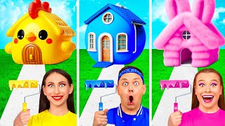 Домики Одного Цвета Челлендж | Сумасшедший Челлендж от BaRaDa Challenge