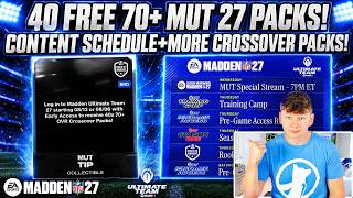 I GOT 40 FREE 70+ MUT 27 PACKS, DO THIS NOW! CONTENT SCHEDULE+MORE CROSSOVER PACKS!