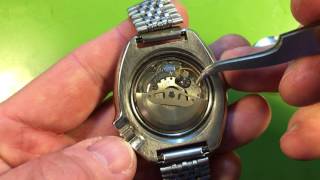 BS Seiko 6105-8110, nice, unrestored, horseshoe caseback