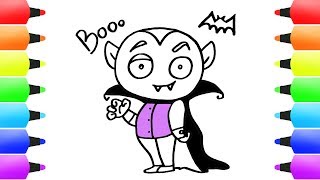 Come Disegnare un Vampiro | Disegni da Colorare per Bambini