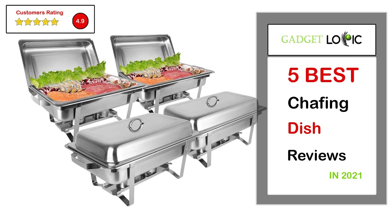 Famistar 6 Pack Chafing Dish Buffet Set With Cover - Stainless