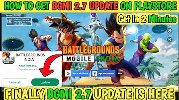 BGMI 2.7 UPDATE IS HERE 😍|HOW TO DOWNLOAD BGMI 2.7 UPDATE |Bgmi 2.7 Update Not Showing on PLAYSTORE