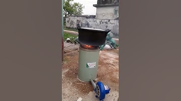 Bếp đun trấu, vỏ lạc