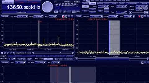 13650KHz 0555JST 06/26/20 by G33DDC Excalibur Pro