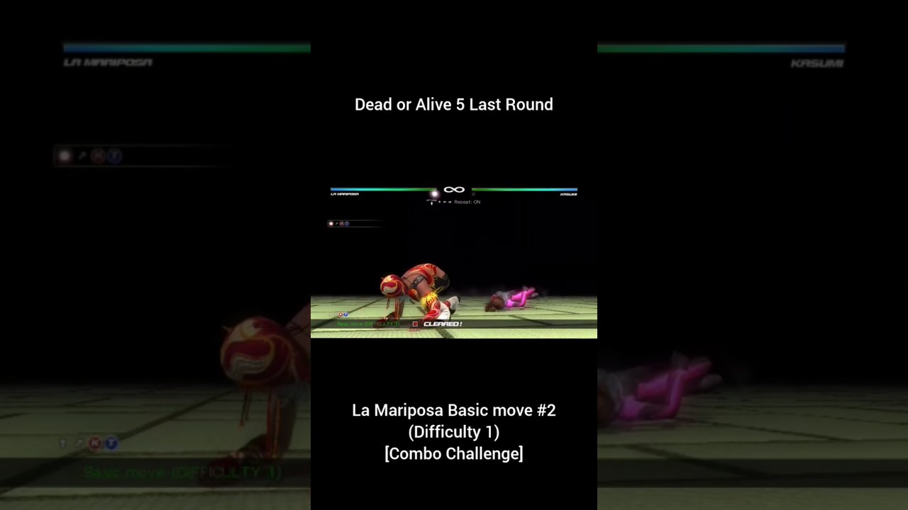 DOA5LR - La Mariposa Basic move #2 (Difficulty 1) [Combo Challenge]