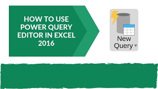 In this short tutorial, we'll be learning about power query editor
excel 2016. allows us to clean and organize data excel. content: 0:35
- ...