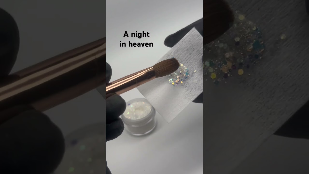 ELNS glitter acrylic powder swatch video A NIGHT IN HEAVEN EL Nail Systems