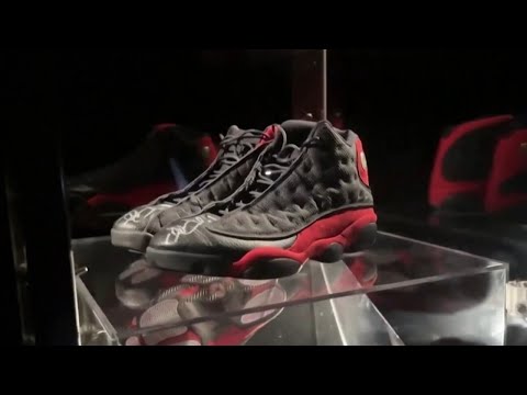 NBA star Michael Jordan's shoes set auction record