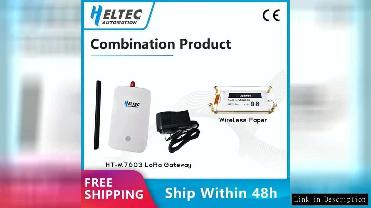 Heltec HT-M7603 Gateway LoRa Router Hotspot LoRaWAN E-paper Tag E-link Display ESP32 BLE  IOT Ethern