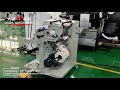 320mm Label slitting rewinding machine with turret rewinder ready ship to Ecuador