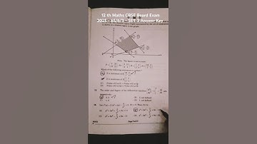 12th Maths CBSE Board Exam 2025 SET 3 Answer key #guidedmath #mathguide #mathlogic #mathproblems