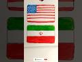 Drawing The Flag Of Iran and America #kuwait #iraq #iran #palestine #indonesia #algerie