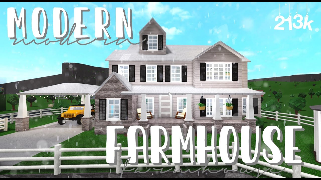 Bloxburg | Modern Farmhouse 213K - YouTube