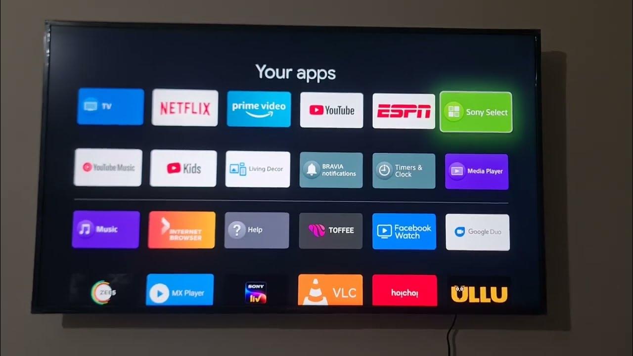 SONY BRAVIA TV APPS DOWNLOAD YouTube