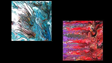 Arteza Acrylic Paint &  2/ 3"x 3"s Canvases Fluid Acrylics Pouring  3428-9.16.18