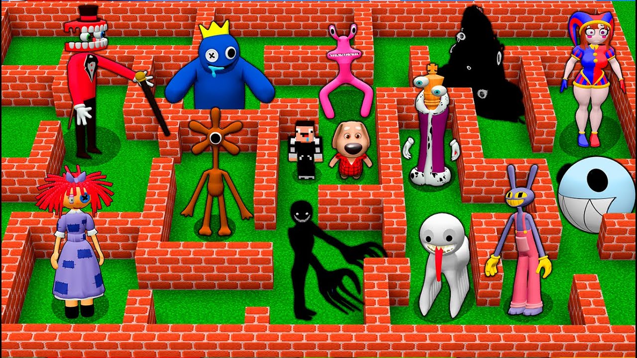 ВЫЖИВАНИЕ В ЛАБИРИНТЕ С УДИВИТЕЛЬНЫМ ЦИФРОВЫМ ЦИРКОМ И ДРУЗЬЯМИ РАДУГИ 2 в Minecraft - Анимация