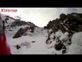 Scary first person view fall from a mountain