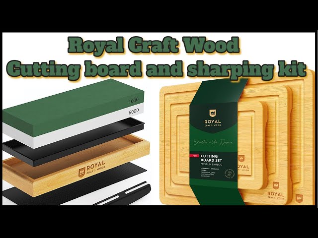 Royal Craft Wood Premium Whetstone Sharpening Kit, 2 Side Grit