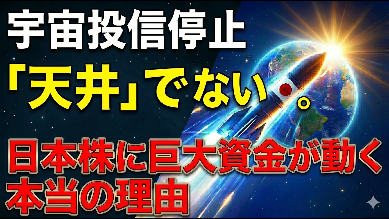 宇宙投信が買い付け停止。「天井」ではない。純資産520億円が証明する日本株への本当の行き先。