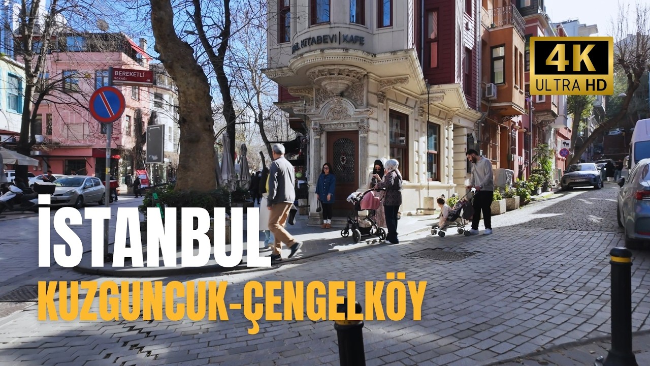 Istanbul Kuzguncuk & Cengelkoy : Colorful Streets & Bosphorus - Walking Tour 4K 60p