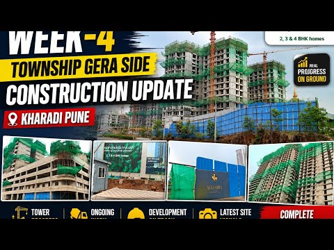 Week-4 | Kharadi Pune Mega Township Update | Gera Side Progress
