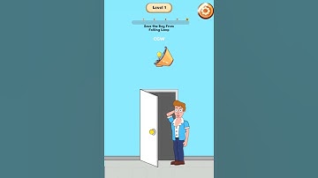 Delete Story Erase Puzzle Game Level 1 - Save the boy from falling lamp