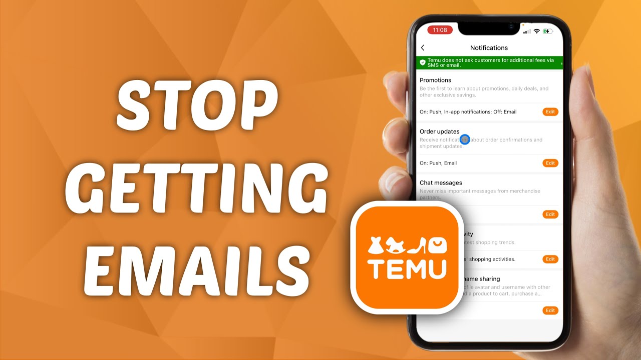 How to Stop Getting Email Notifications from Temu - YouTube